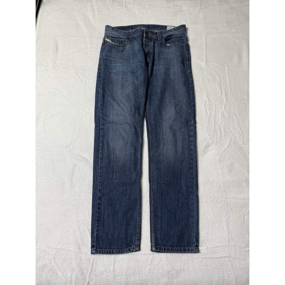 Diesel Larkee Mens 33x31 Regular Fit Straight Blue Denim Jeans